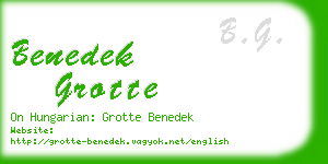 benedek grotte business card